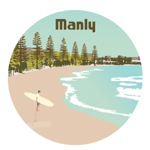 Sticker Manly Beach