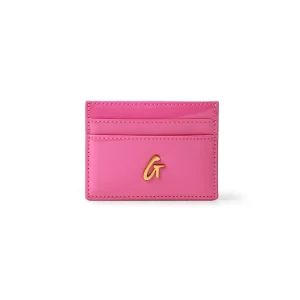 STANDARD GOLD CARD HOLDER - MIRROR HOT PINK